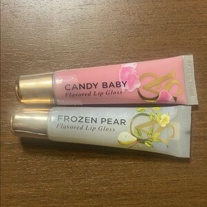Victoria's Secret Lip Gloss Duo set Candy Baby and Frozen pear. NWT.